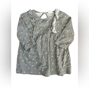 H&M Gray Dress with Pink Floral Pattern